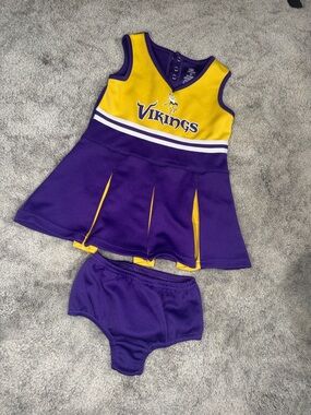 NFL Vikings Purple and Yellow Cheer Dress Set